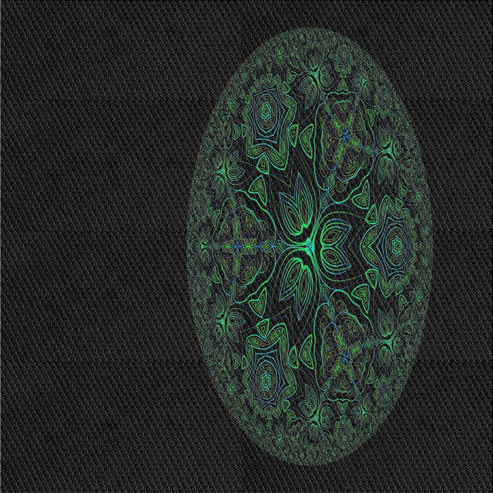 Square Patterned Black Novelty Rug, pat259