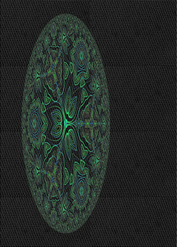 Patterned Black Novelty Rug, pat259