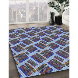 Machine Washable Transitional Blue Rug in a Family Room, wshpat25