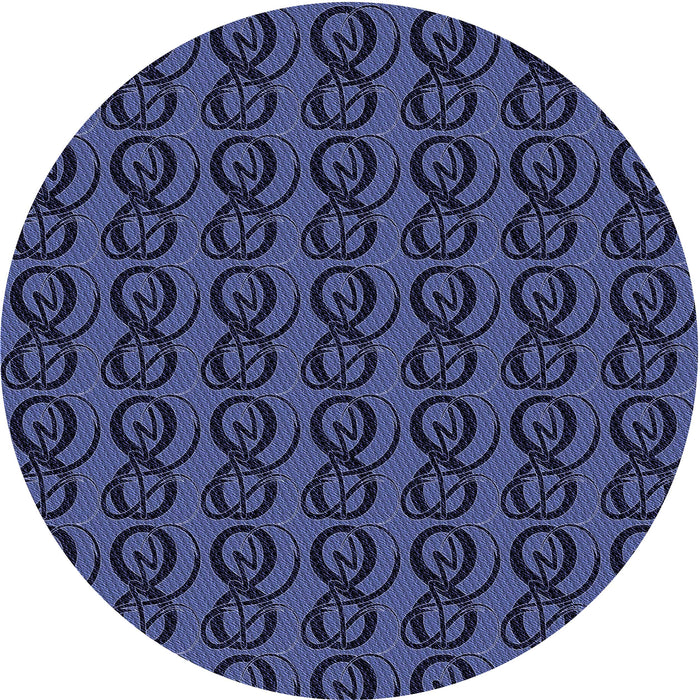 Square Patterned Royal Blue Rug, pat26blu