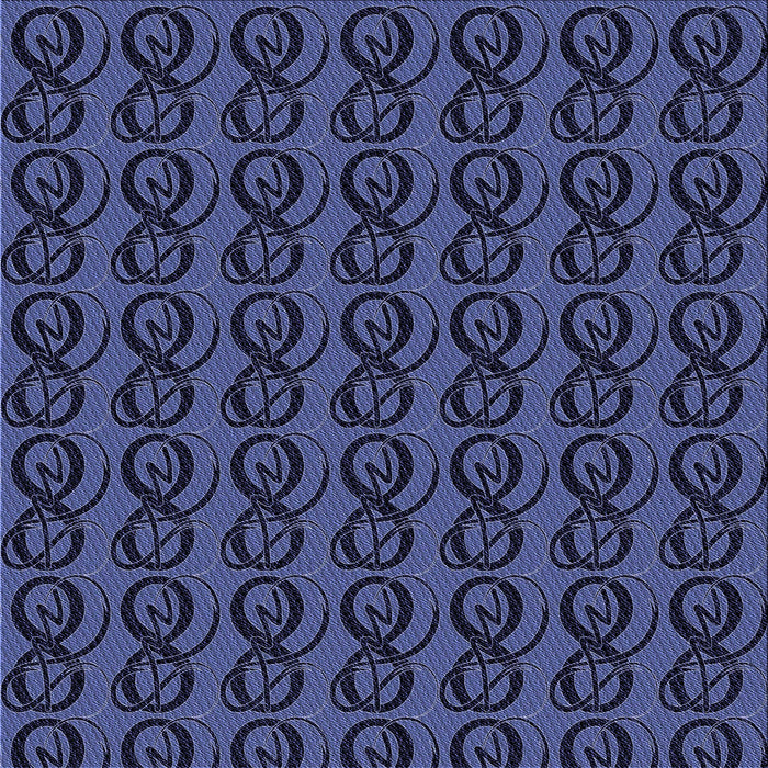 Round Patterned Royal Blue Rug, pat26blu