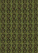 Patterned Olive Green Rug, pat26brn
