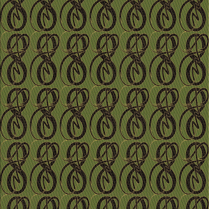 Patterned Olive Green Rug, pat26brn