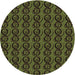 Square Machine Washable Transitional Olive Green Rug in a Living Room, wshpat26brn