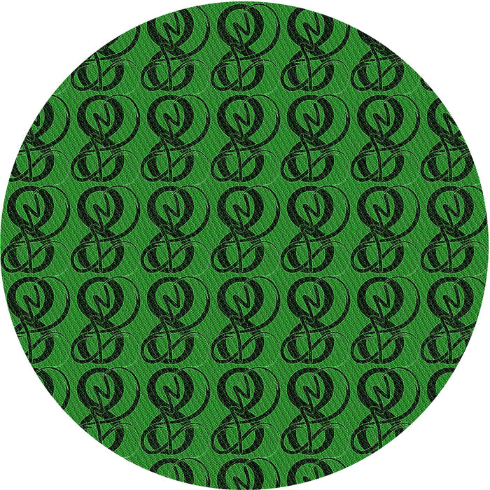 Square Patterned Deep Emerald Green Rug, pat26grn