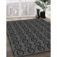 Patterned Midnight Gray Rug, pat26gry