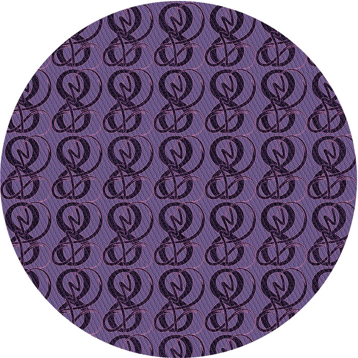 Square Machine Washable Transitional Dark Purple Rug in a Living Room, wshpat26pur