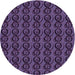 Square Machine Washable Transitional Dark Purple Rug in a Living Room, wshpat26pur