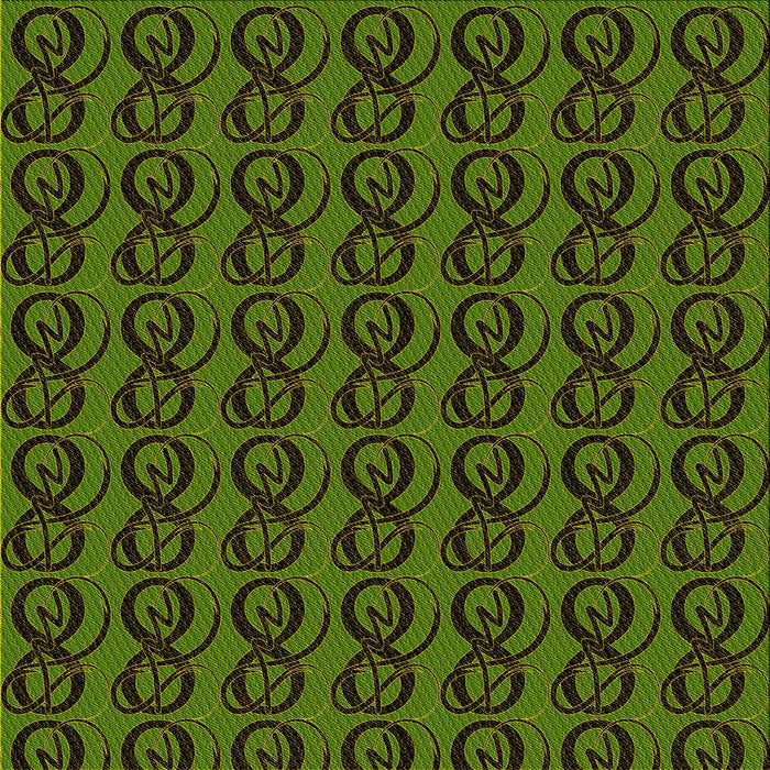 Round Patterned Dark Forest Green Rug, pat26yw