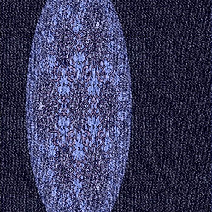 Patterned Deep Periwinkle Purple Rug, pat260blu