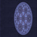 Round Patterned Deep Periwinkle Purple Rug, pat260blu