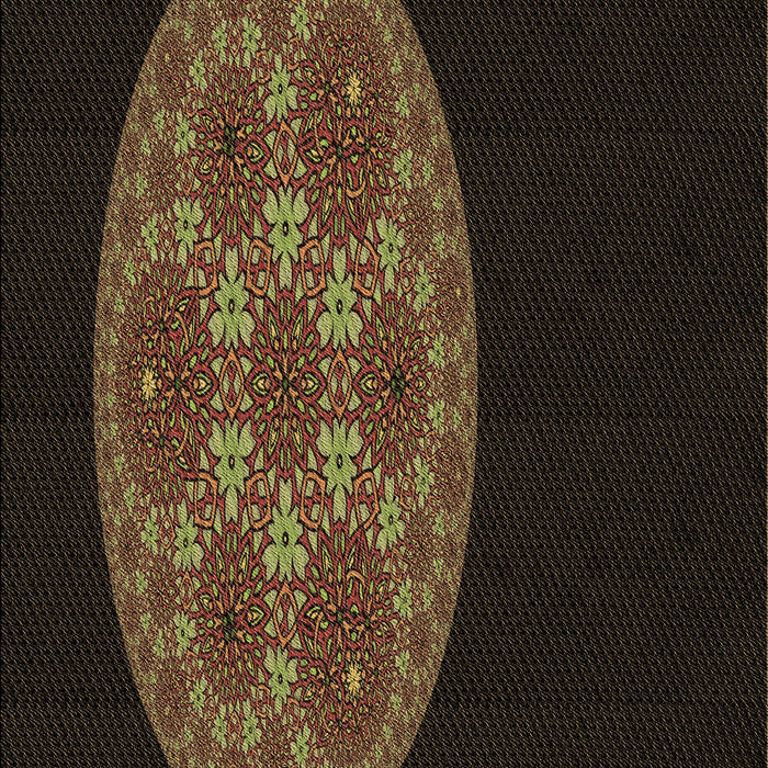 Patterned Red Brown Rug, pat260brn