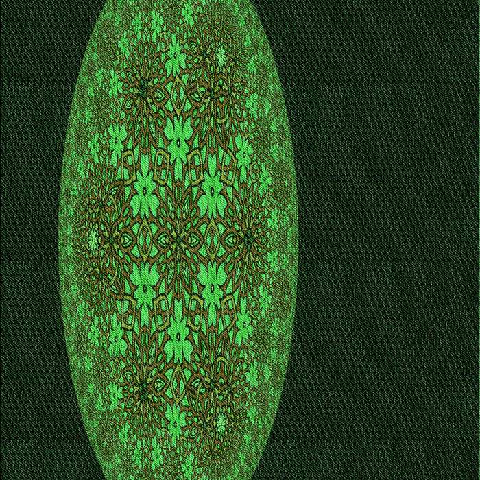 Patterned Black Rug, pat260grn