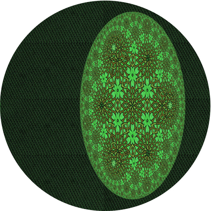 Square Machine Washable Transitional Black Rug in a Living Room, wshpat260grn