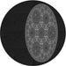 Square Patterned Black Rug, pat260gry