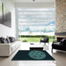 Machine Washable Transitional Black Rug in a Kitchen, wshpat260lblu