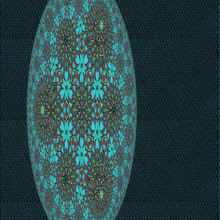 Patterned Black Rug, pat260lblu