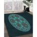 Machine Washable Transitional Black Rug in a Family Room, wshpat260lblu