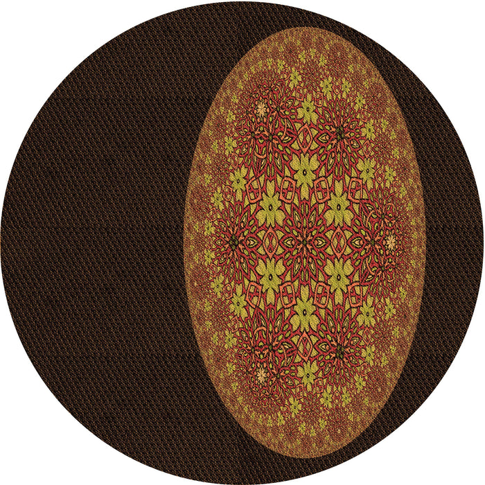 Square Machine Washable Transitional Saddle Brown Rug in a Living Room, wshpat260org