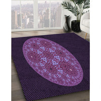 Patterned Deep Purple Rug, pat260pur