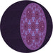 Square Patterned Deep Purple Rug, pat260pur