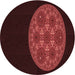 Square Patterned Fire Brick Red Rug, pat260rd