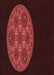 Patterned Fire Brick Red Rug, pat260rd