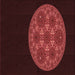 Round Patterned Fire Brick Red Rug, pat260rd