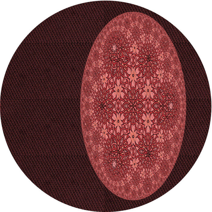 Square Machine Washable Transitional Fire Brick Red Rug in a Living Room, wshpat260rd