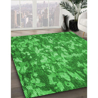 Patterned Green Rug, pat2600grn