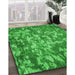 Patterned Green Rug in Family Room, pat2600grn