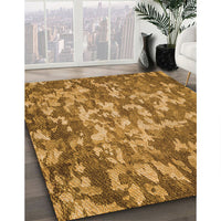 Patterned Mahogany Brown Rug, pat2600org