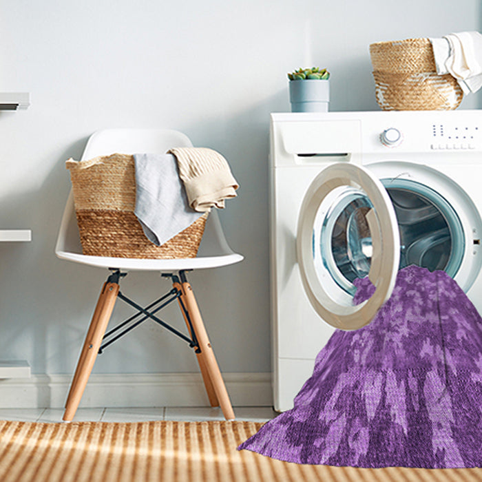 Machine Washable Transitional Purple Rug in a Washing Machine, wshpat2600pur