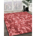 Patterned Red Rug in Family Room, pat2600rd