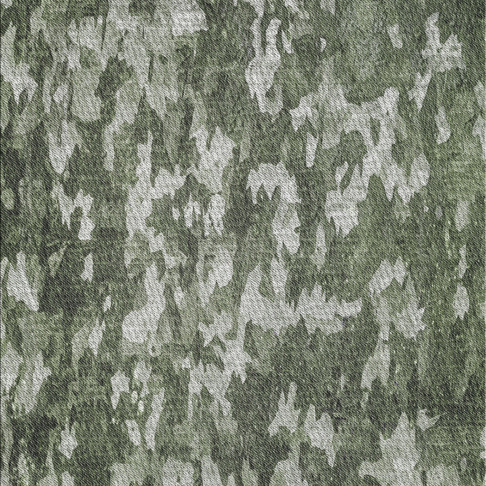 Machine Washable Transitional Sage Green Rug, wshpat2600