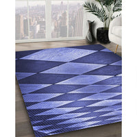 Patterned Sky Blue Rug, pat2601blu