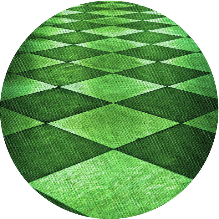 Square Patterned Deep Emerald Green Rug, pat2601grn