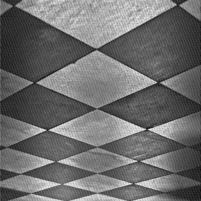 Patterned Black Rug, pat2601gry