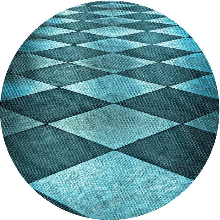 Square Patterned Medium Teal Green Rug, pat2601lblu