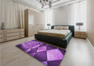 Patterned Purple Rug in a Bedroom, pat2601pur