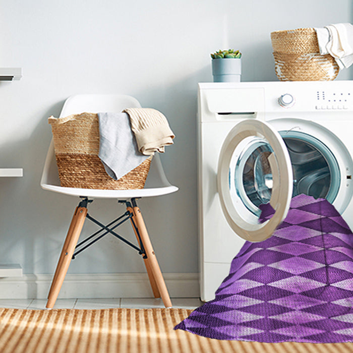 Machine Washable Transitional Purple Rug in a Washing Machine, wshpat2601pur