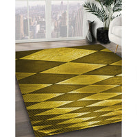 Patterned Yellow Rug, pat2601yw