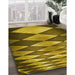 Machine Washable Transitional Yellow Rug in a Family Room, wshpat2601yw