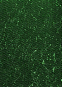 Machine Washable Transitional Green Rug, wshpat2602grn