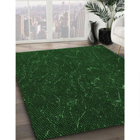 Patterned Green Rug, pat2602grn