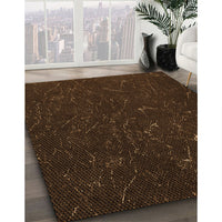 Patterned Saddle Brown Rug, pat2602org