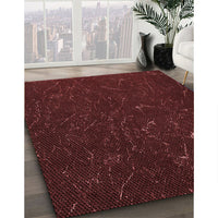 Patterned Fire Brick Red Rug, pat2602rd