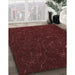 Patterned Fire Brick Red Rug in Family Room, pat2602rd