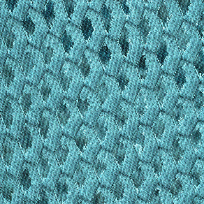 Patterned Dark Cyan Green Rug, pat2603lblu