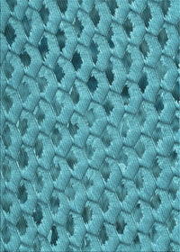 Machine Washable Transitional Dark Cyan Green Rug, wshpat2603lblu